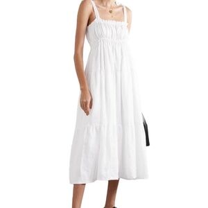 Faithfull the Brand white linen maxi dress